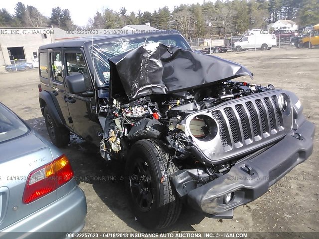 1C4HJXDG0JW139995 - 2018 JEEP WRANGLER UNLIMITE SPORT GRAY photo 1