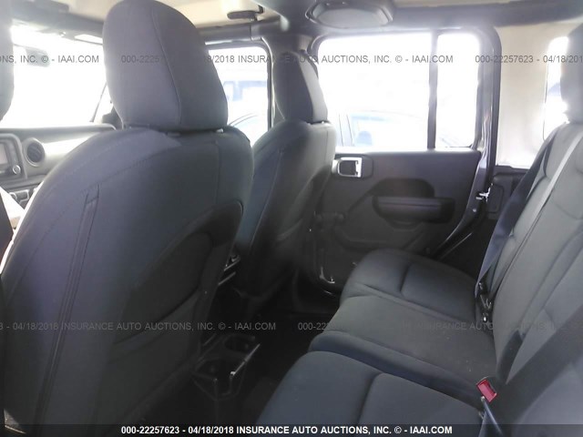 1C4HJXDG0JW139995 - 2018 JEEP WRANGLER UNLIMITE SPORT GRAY photo 8