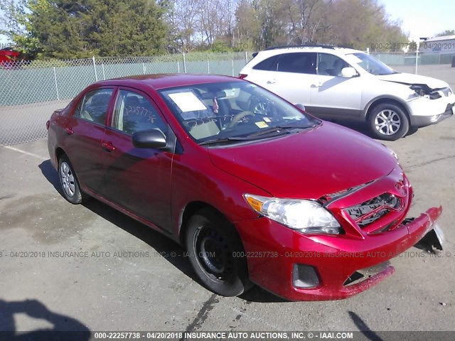2T1BU4EE2BC680517 - 2011 TOYOTA COROLLA S/LE RED photo 1