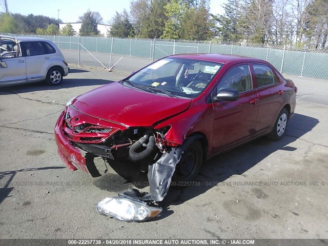 2T1BU4EE2BC680517 - 2011 TOYOTA COROLLA S/LE RED photo 2