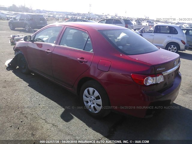 2T1BU4EE2BC680517 - 2011 TOYOTA COROLLA S/LE RED photo 3