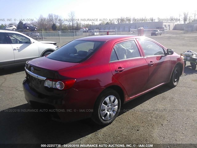 2T1BU4EE2BC680517 - 2011 TOYOTA COROLLA S/LE RED photo 4