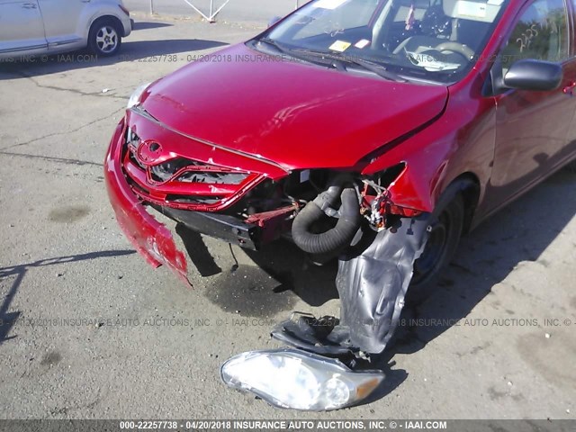 2T1BU4EE2BC680517 - 2011 TOYOTA COROLLA S/LE RED photo 6