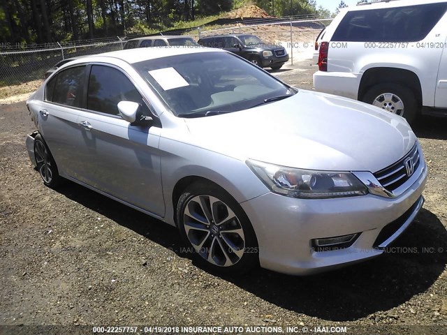 1HGCR2F5XDA251157 - 2013 HONDA ACCORD SPORT SILVER photo 1