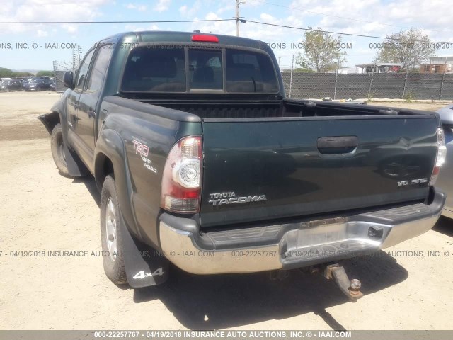 3TMLU42N99M024325 - 2009 TOYOTA TACOMA DOUBLE CAB მწვანე ფოტო 3