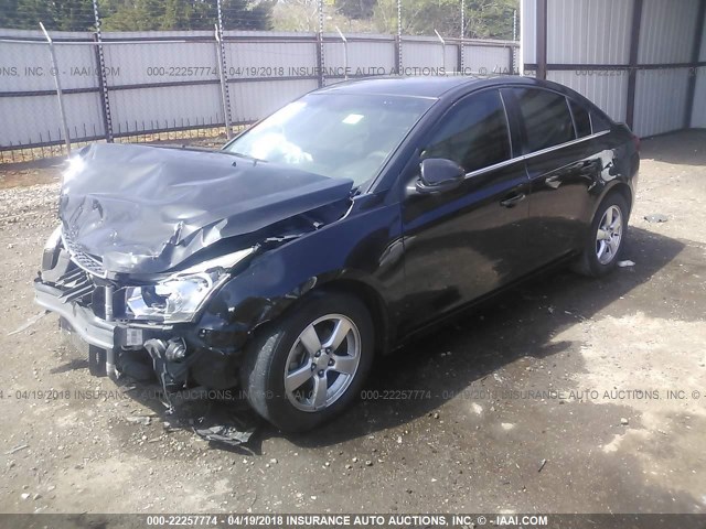 1G1PE5S96B7114547 - 2011 CHEVROLET CRUZE LT BLACK photo 2