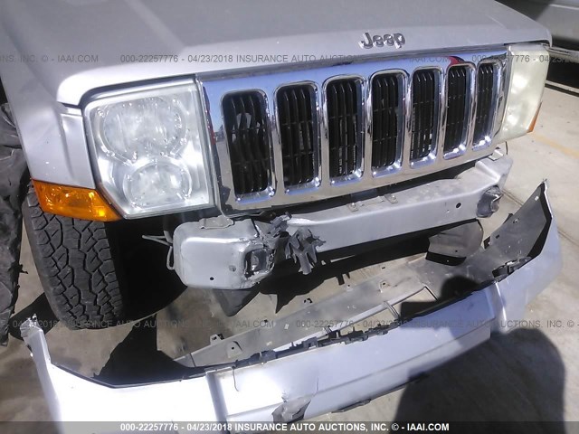 1J4RH4GK1AC157416 - 2010 JEEP COMMANDER SPORT SILVER photo 6