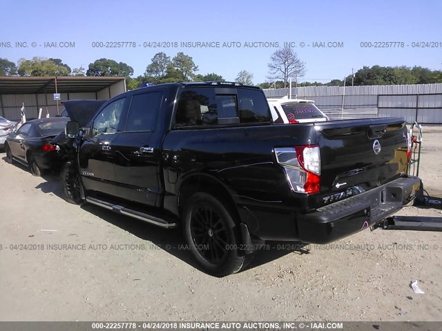 1N6AA1E6XHN507794 - 2017 NISSAN TITAN SV/SL/PLATINUM RESERVE BLACK photo 3