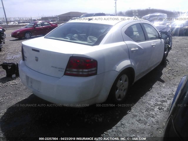 1B3CC4FB8AN185957 - 2010 DODGE AVENGER SXT WHITE photo 4