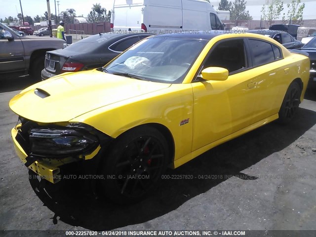 2C3CDXGJ6HH511295 - 2017 DODGE CHARGER R/T 392 YELLOW photo 2