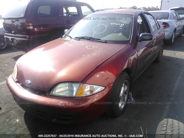 1G1JF5244Y7451296 - 2000 CHEVROLET CAVALIER LS RED photo 2