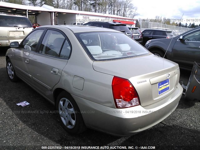 KMHDN46D56U372645 - 2006 HYUNDAI ELANTRA GLS/GT/LIMITED GOLD photo 3