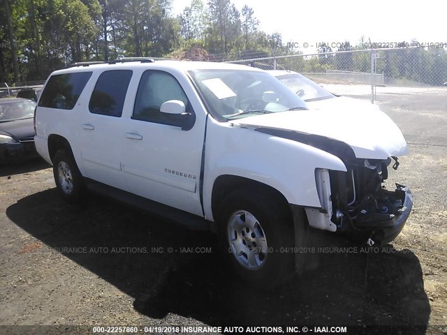 1GNSCJE00BR149397 - 2011 CHEVROLET SUBURBAN C1500 LT WHITE photo 1