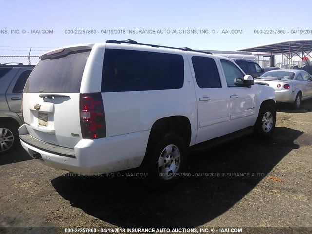 1GNSCJE00BR149397 - 2011 CHEVROLET SUBURBAN C1500 LT WHITE photo 4