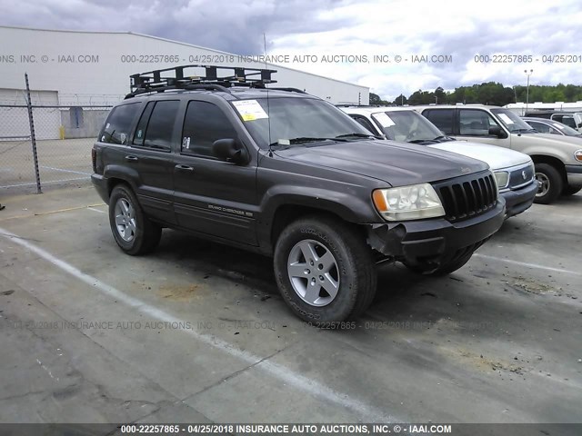 1J4GW68N6XC596282 - 1999 JEEP GRAND CHEROKEE LIMITED GRAY photo 1