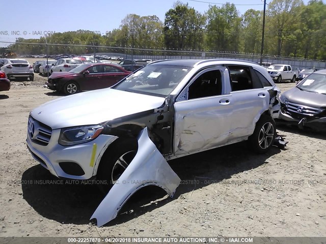 WDC0G4KB1GF026853 - 2016 MERCEDES-BENZ GLC 300 4MATIC SILVER photo 2