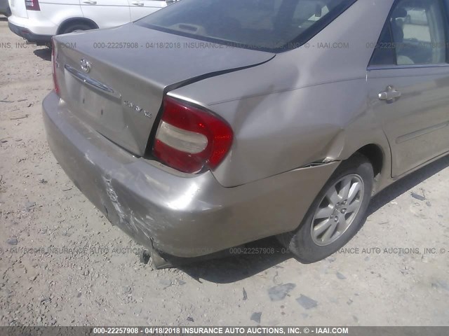 4T1BE32K44U854249 - 2004 TOYOTA CAMRY LE/XLE/SE ოქროსფერი ფოტო 6