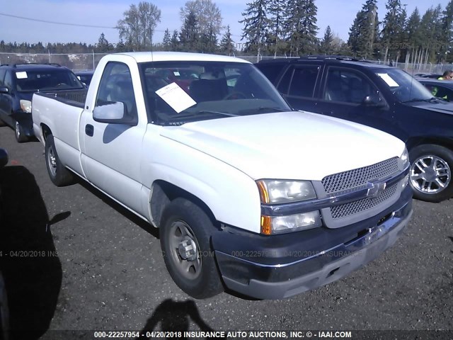 1GCEC14V14E122996 - 2004 CHEVROLET SILVERADO C1500 WHITE photo 1