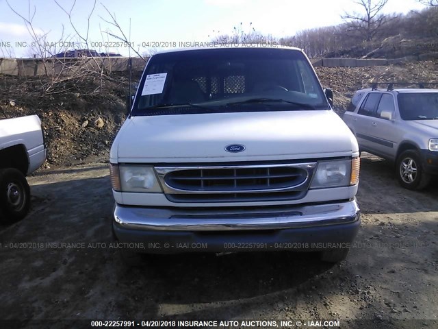 1FTNE24L21HA28652 - 2001 FORD ECONOLINE E250 VAN WHITE photo 6