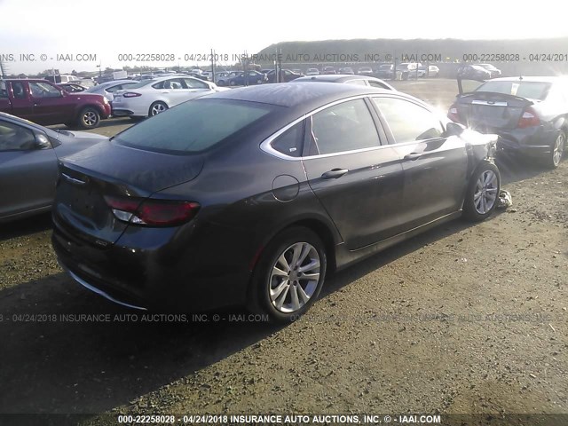 1C3CCCAB9FN703876 - 2015 CHRYSLER 200 LIMITED GRAY photo 4