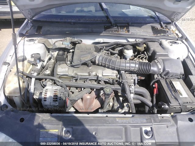 1G1JC524127235485 - 2002 CHEVROLET CAVALIER CNG SILVER photo 10