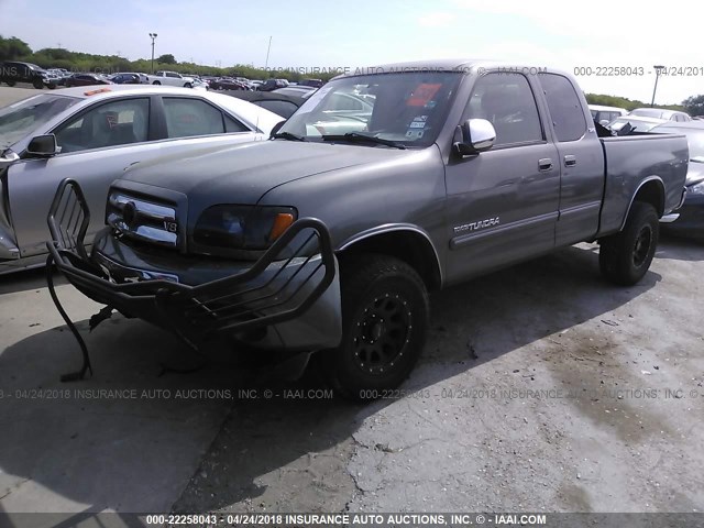 5TBRT34163S339066 - 2003 TOYOTA TUNDRA ACCESS CAB SR5 GRAY photo 2