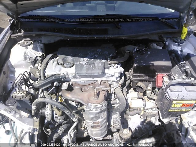 4T1BF1FKXCU021534 - 2012 TOYOTA CAMRY SE/LE/XLE GRAY photo 10