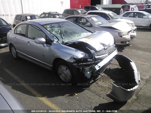 JHMFA36237S011198 - 2007 HONDA CIVIC HYBRID SILVER photo 1