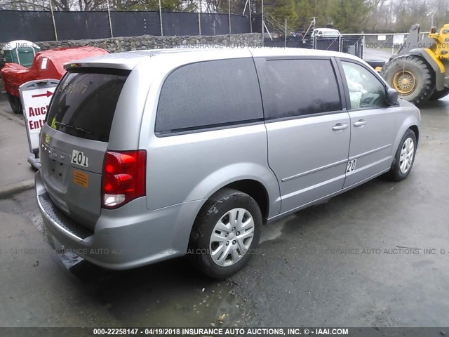 2C4RDGBG0ER105519 - 2014 DODGE GRAND CARAVAN SE GRAY photo 4