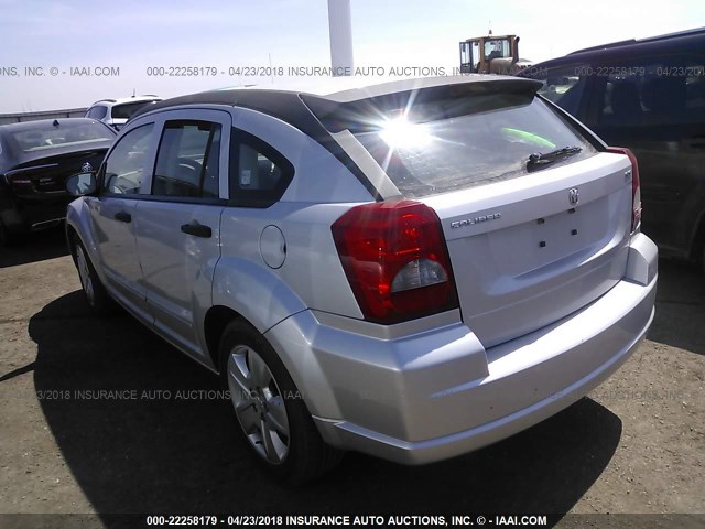 1B3HB48B67D242368 - 2007 DODGE CALIBER SXT SILVER photo 3