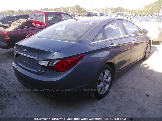 5NPEC4AC0BH034099 - 2011 HYUNDAI SONATA SE/LIMITED GRAY photo 4