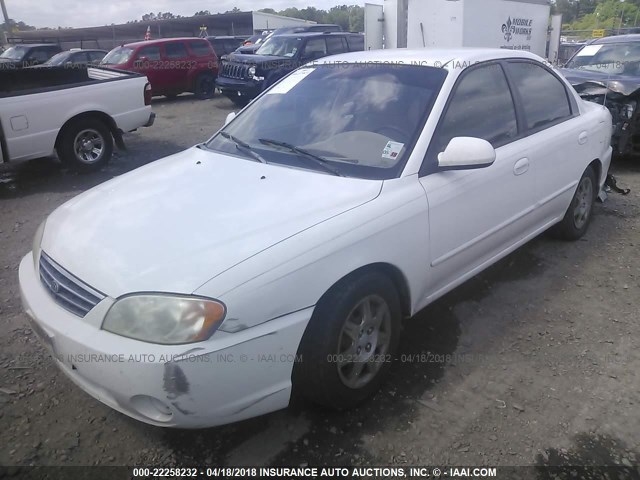 KNAFB121735252591 - 2003 KIA SPECTRA LS WHITE photo 2