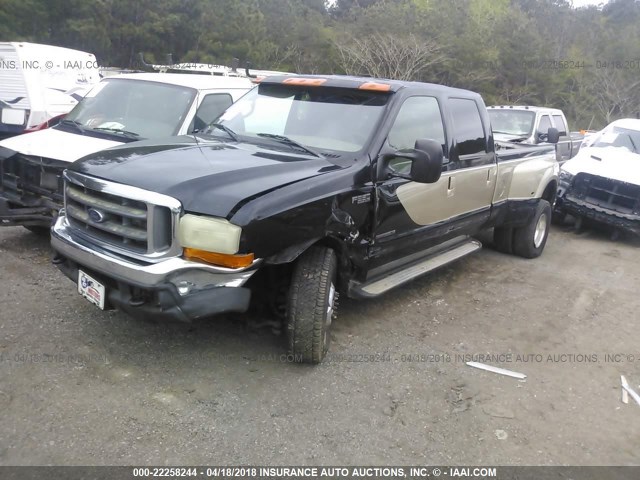 1FTWW33FXYED99606 - 2000 FORD F350 SUPER DUTY BLACK photo 2