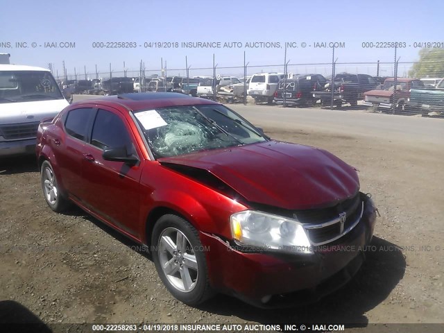 1B3LC56R88N121544 - 2008 DODGE AVENGER SXT RED photo 1