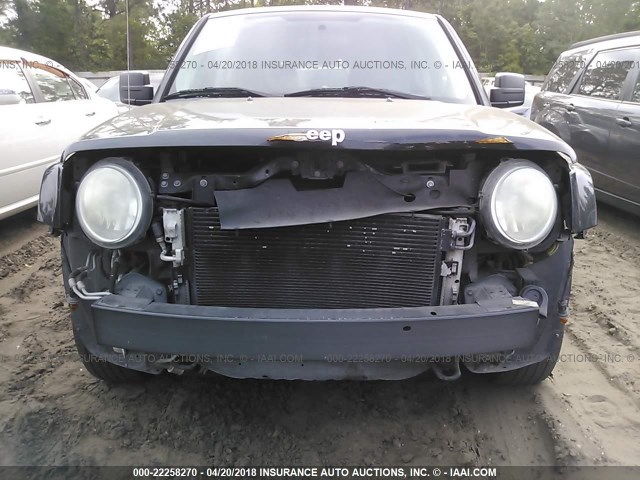 1J8FT28W98D699101 - 2008 JEEP PATRIOT SPORT BLACK photo 6