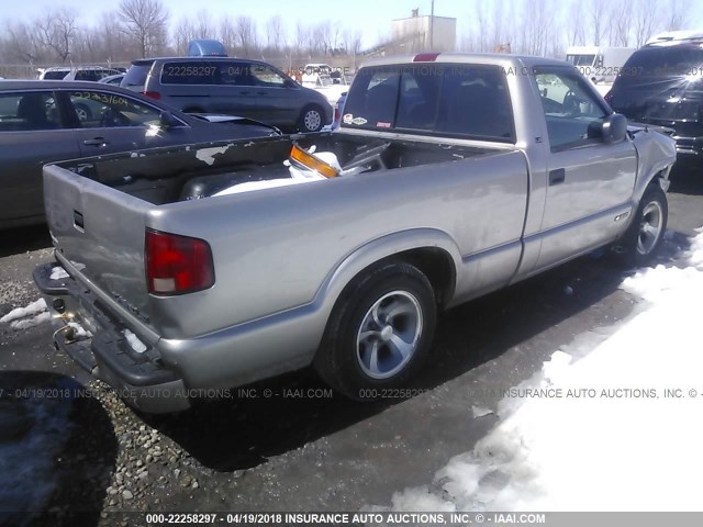 1GCCS1444XK167633 - 1999 CHEVROLET S TRUCK S10 TAN photo 4