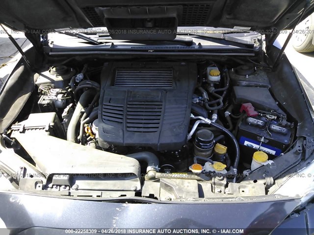 JF1VA1A60F9818303 - 2015 SUBARU WRX GRAY photo 10