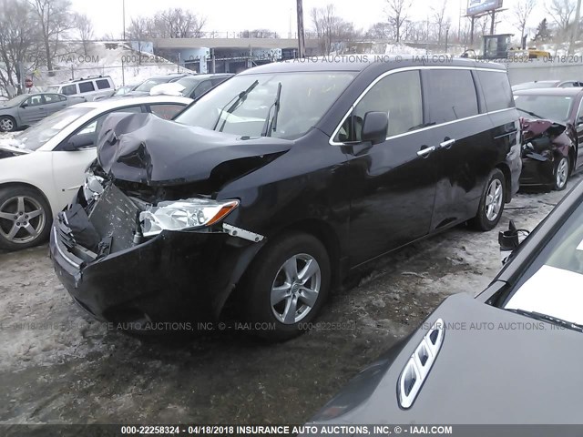 JN8AE2KP8C9050967 - 2012 NISSAN QUEST S/SV/SL/LE BLACK photo 2