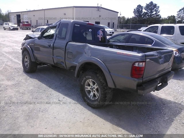 1FTYR14U15PB12414 - 2005 FORD RANGER SUPER CAB GRAY photo 3