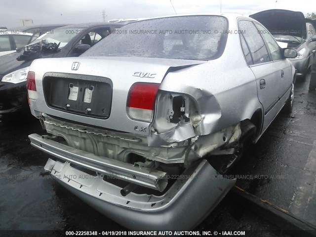 JHMEJ6679WS011486 - 1998 HONDA CIVIC LX SILVER photo 4