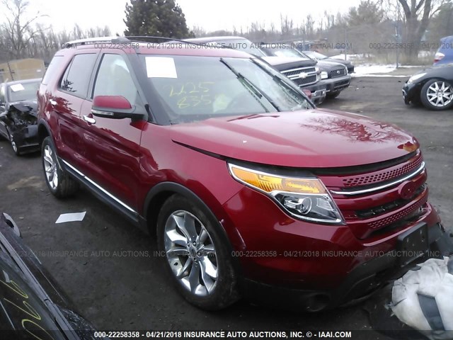 1FMHK8F80BGA49598 - 2011 FORD EXPLORER LIMITED RED photo 1