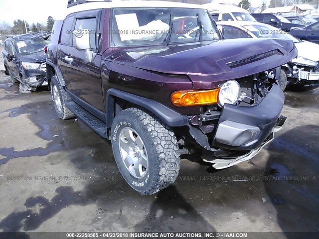 JTEBU11F970088381 - 2007 TOYOTA FJ CRUISER BURGUNDY photo 1