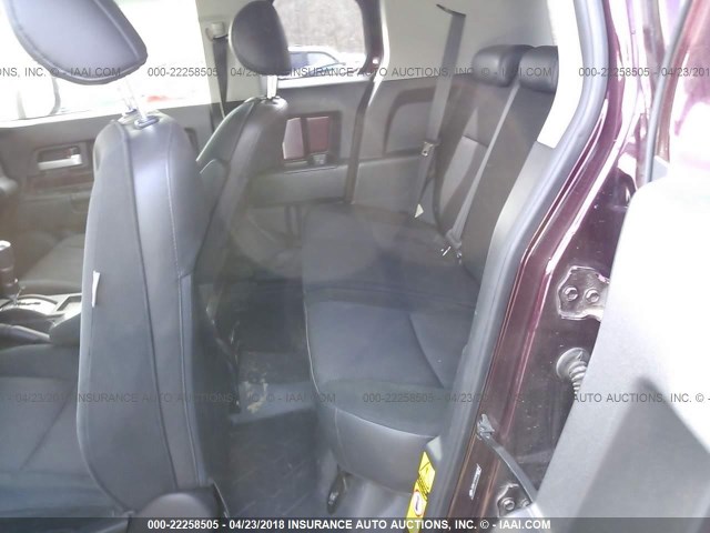 JTEBU11F970088381 - 2007 TOYOTA FJ CRUISER BURGUNDY photo 8