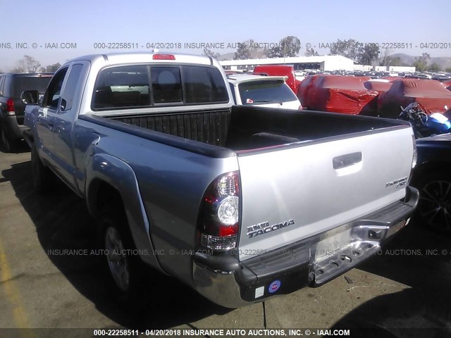 5TETX62N79Z609751 - 2009 TOYOTA TACOMA PRERUNNER ACCESS CAB SILVER photo 3