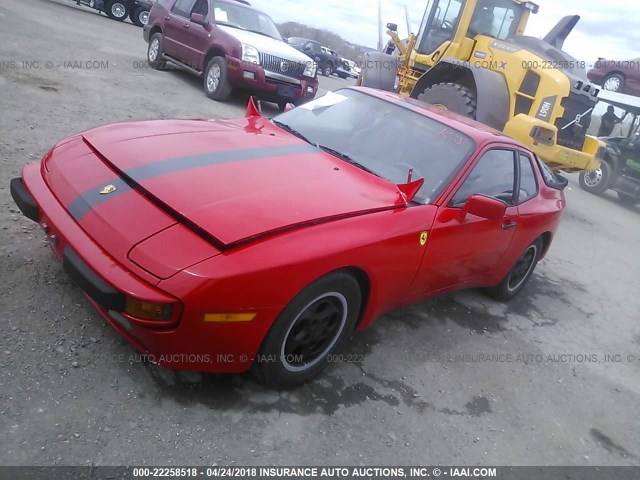 WP0AB0942HN470291 - 1987 PORSCHE 944 RED photo 2