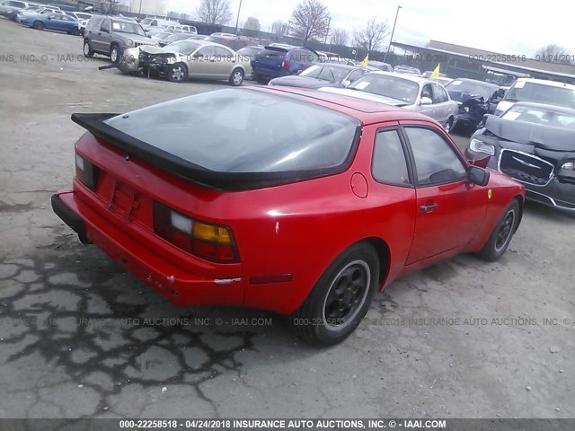 WP0AB0942HN470291 - 1987 PORSCHE 944 RED photo 4