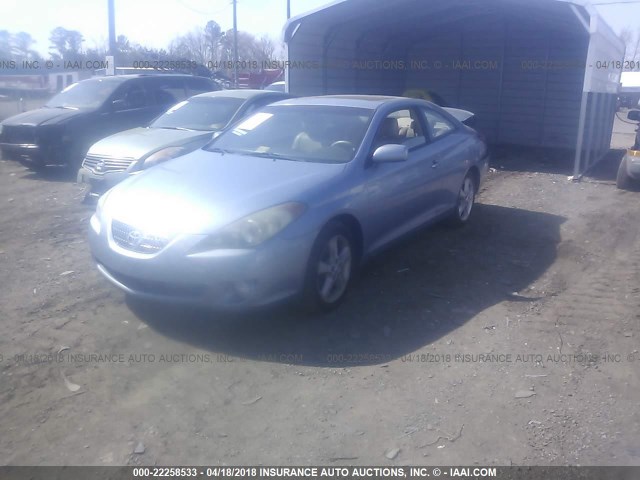 4T1CA30P54U002247 - 2004 TOYOTA CAMRY SOLARA SE/SLE Light Blue photo 2