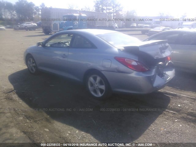 4T1CA30P54U002247 - 2004 TOYOTA CAMRY SOLARA SE/SLE Light Blue photo 3