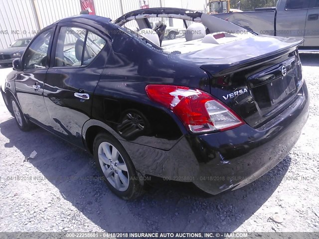 3N1CN7AP2CL837538 - 2012 NISSAN VERSA S/SV/SL BLACK photo 3