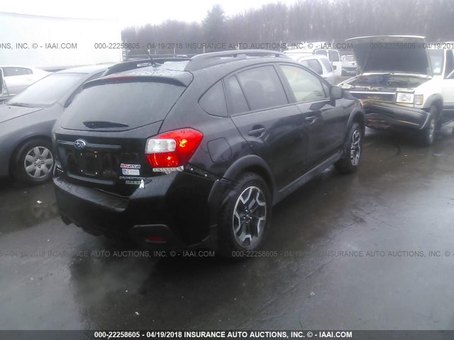 JF2GPABC0HG233419 - 2017 SUBARU CROSSTREK PREMIUM BLACK photo 4